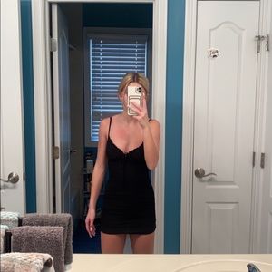 mini tight black boutique dress